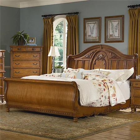 King-Size Traditional Sleigh Bed